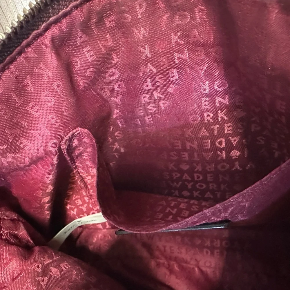kate spade Burgundy Saffiano Patent Leather Crossbody and Shoulder Bag ♠️